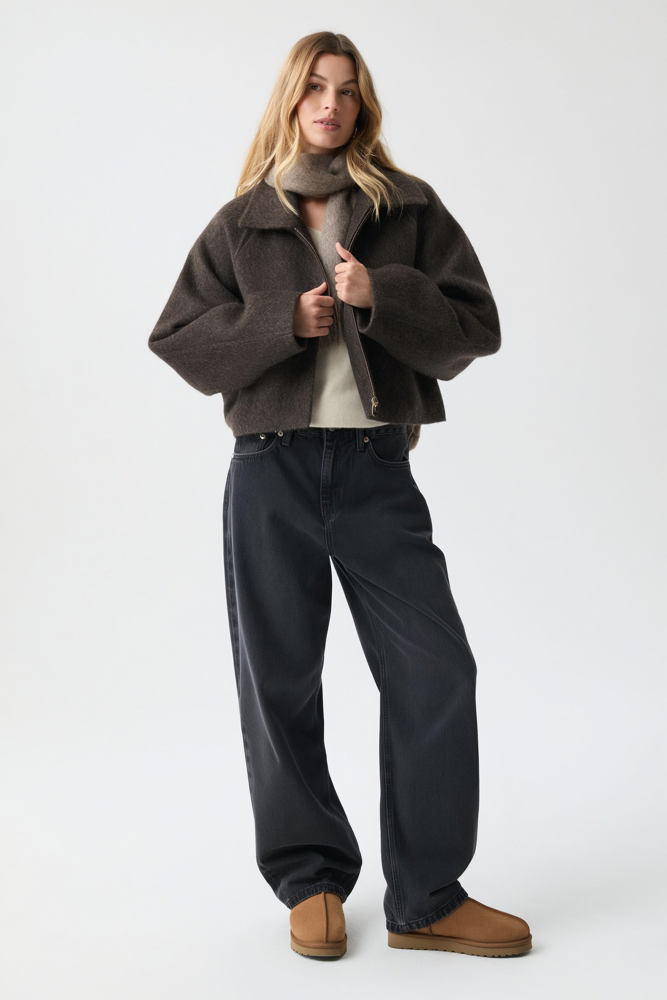 Knitted bomber jacket