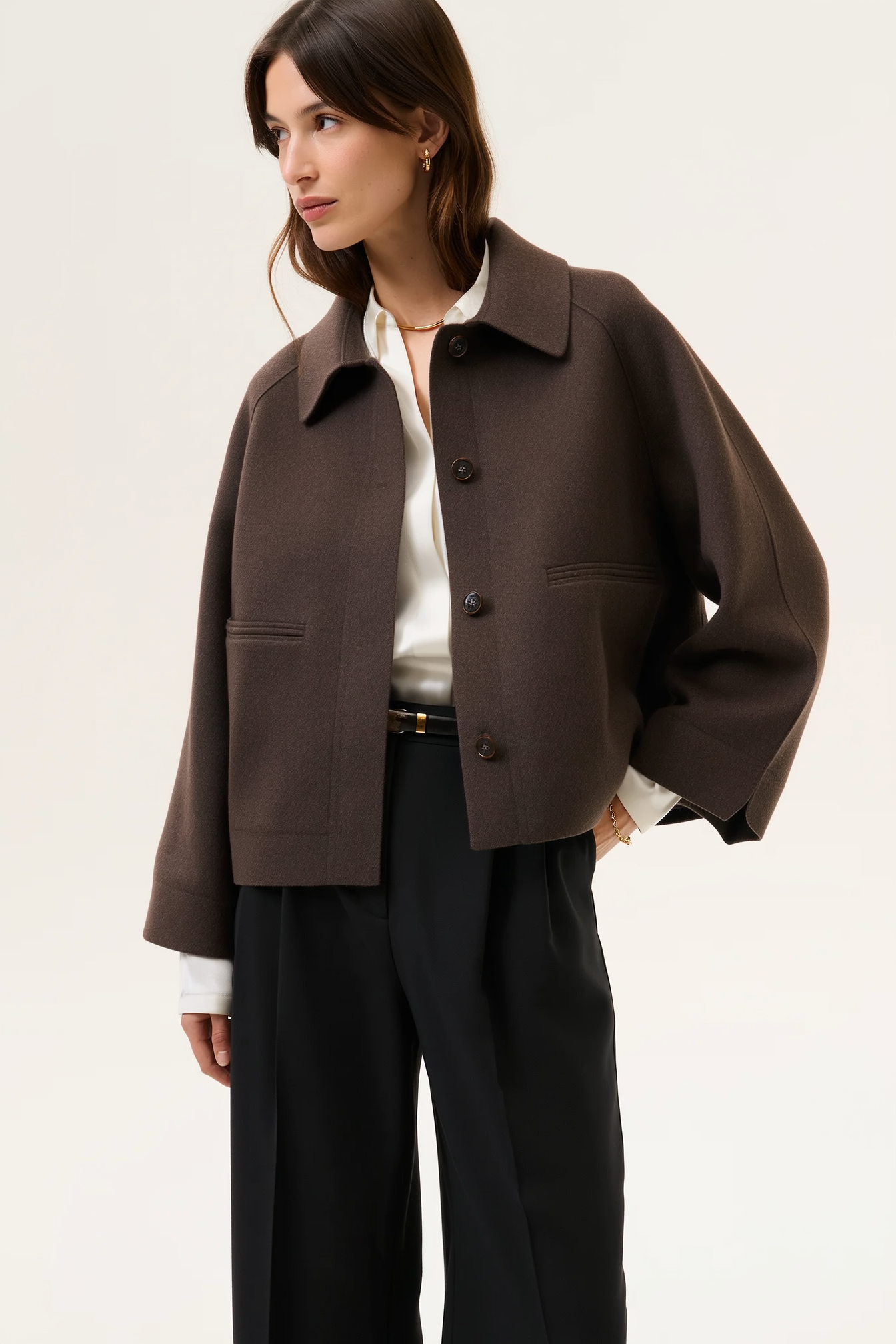 brown woolen jacket
